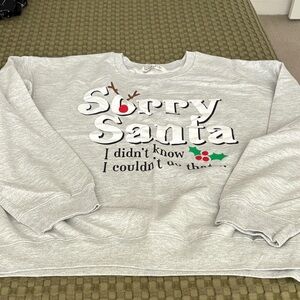 Wound Up Gray 'Sorry Santa' Sweatshirt